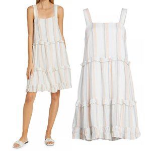 RAILS Sandy Striped Sleeveless Ruffle Tiered Mini Dress (Biarritz Multi Stripe)